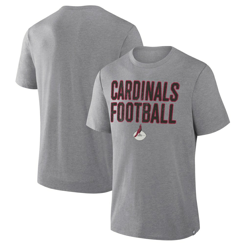 Arizona Cardinals First Down Tribute Tri-Blend T-Shirt - Heather Gray on sale