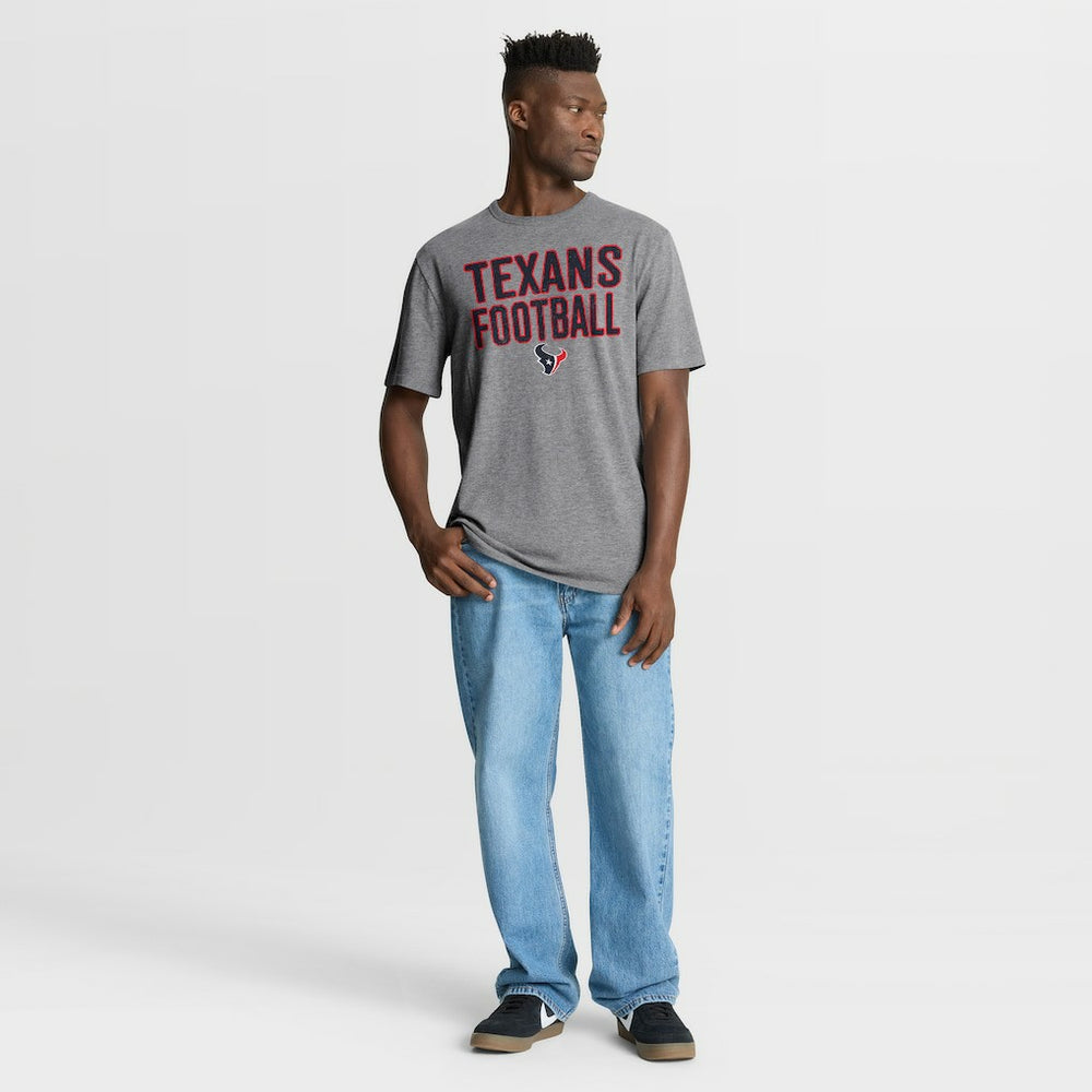 Houston Texans First Down Tribute Tri-Blend T-Shirt - Heather Gray outlet