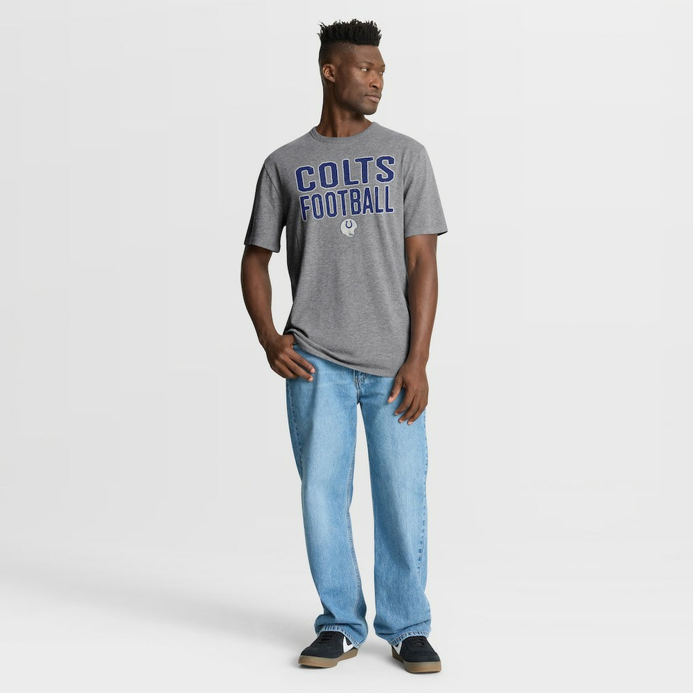 Indianapolis Colts First Down Tribute Tri-Blend T-Shirt - Heather Gray on sale