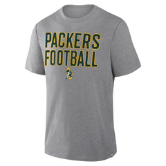 Green Bay Packers First Down Tribute Tri-Blend T-Shirt - Heather Gray online