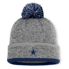 Dallas Cowboys Motion Cuffed Knit Hat with Pom - Heather Gray cheap