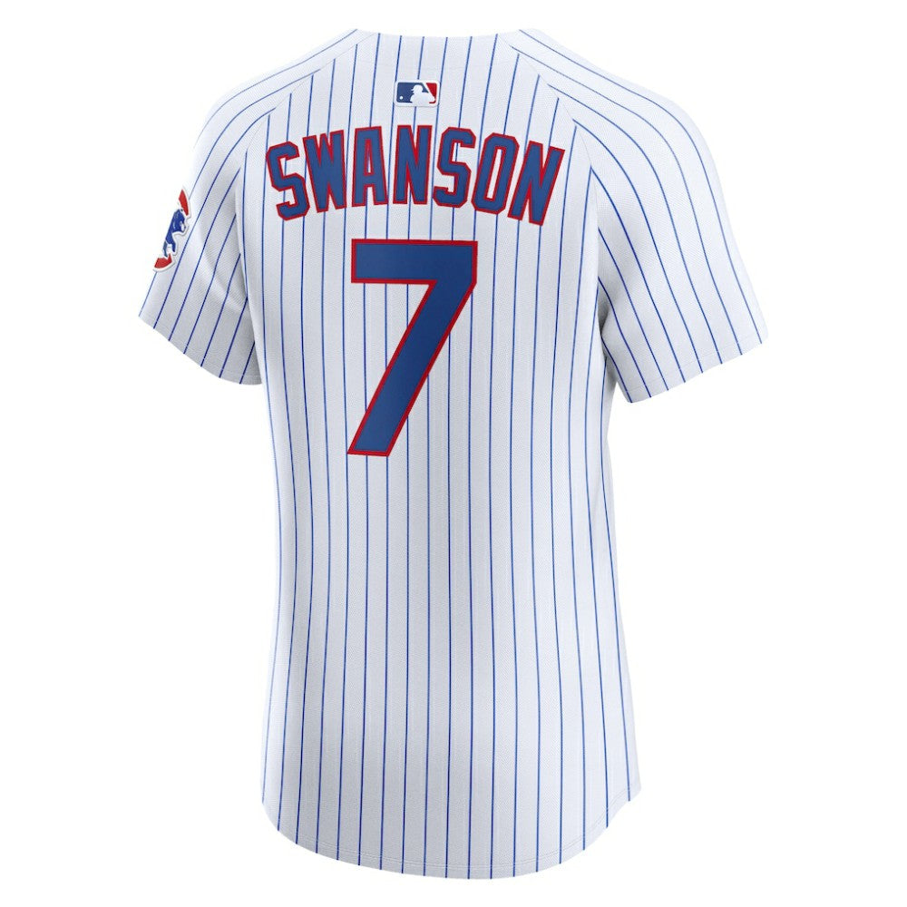 Dansby Swanson Chicago Cubs Home Elite Jersey White