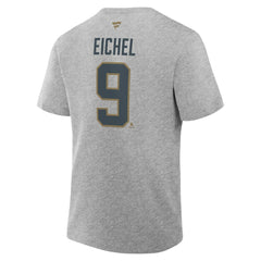 Jack Eichel Vegas Golden Knights Fanatics Authentic Stack Name & Number T-Shirt - Heather Gray T-shirts