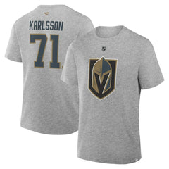 William Karlsson Vegas Golden Knights Fanatics Authentic Stack Name & Number T-Shirt - Heather Gray T-shirts