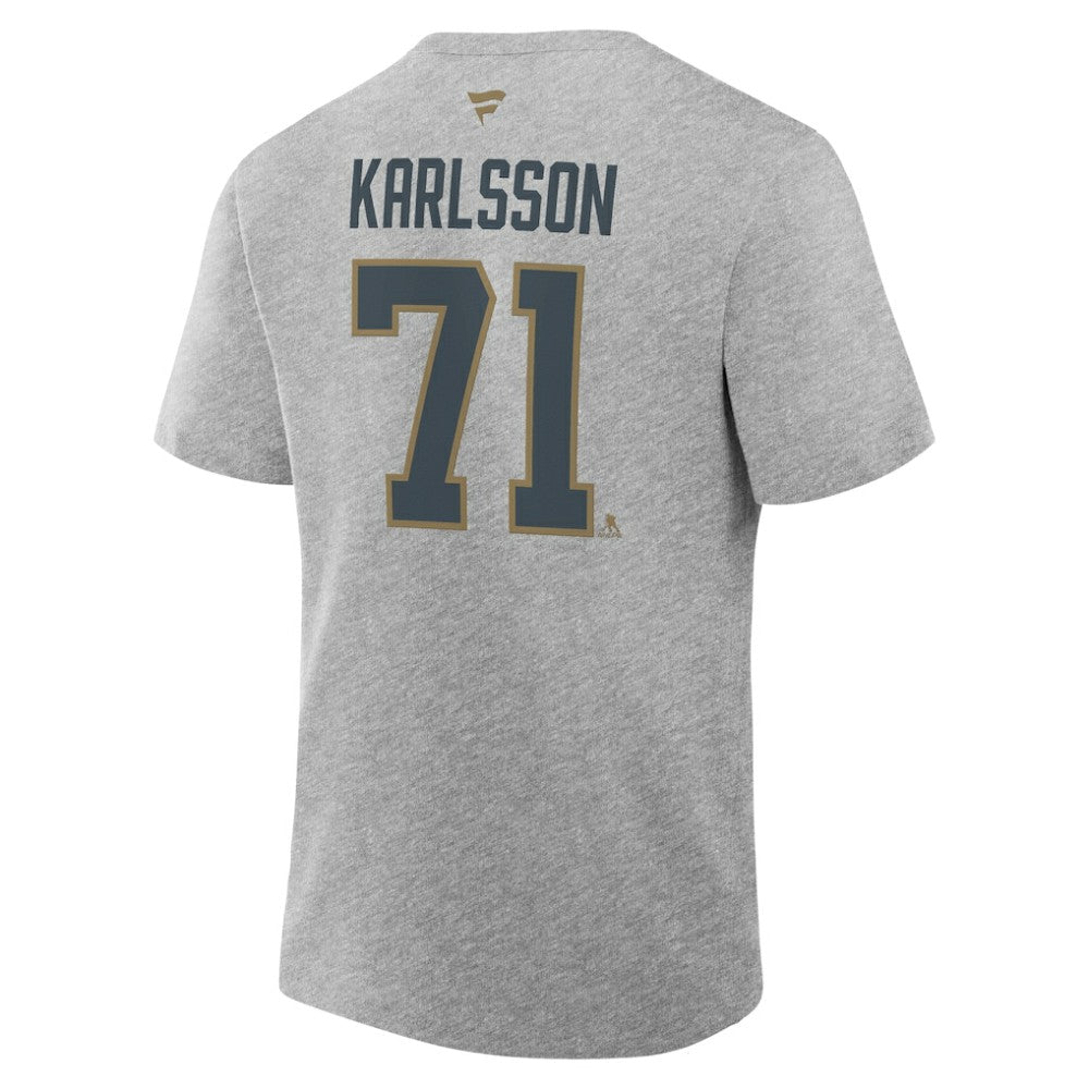 William Karlsson Vegas Golden Knights Fanatics Authentic Stack Name & Number T-Shirt - Heather Gray T-shirts