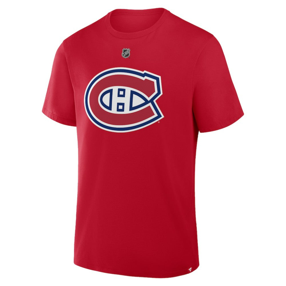 Cole Caufield Montreal Canadiens Fanatics Authentic Stack Name & Number T-Shirt - Red T-shirts