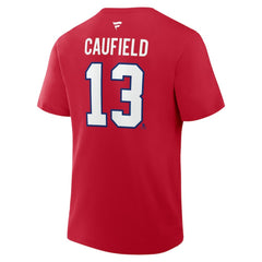 Cole Caufield Montreal Canadiens Fanatics Authentic Stack Name & Number T-Shirt - Red T-shirts