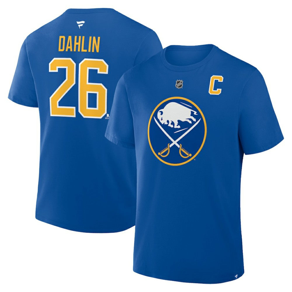 Rasmus Dahlin Buffalo Sabres Fanatics Authentic Stack Name & Number T-Shirt - Royal T-shirts