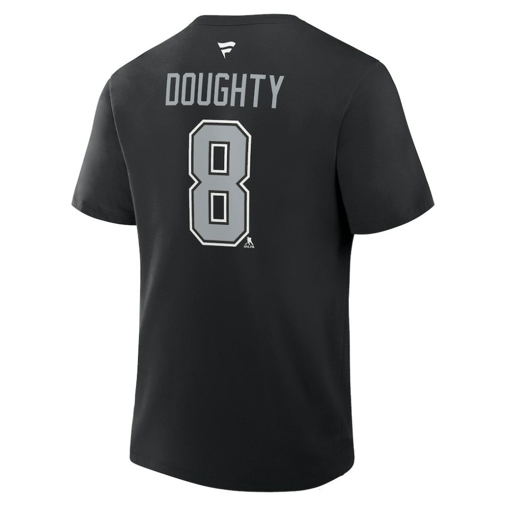 Drew Doughty Los Angeles Kings Fanatics Authentic Stack Name & Number T-Shirt - Black T-shirts
