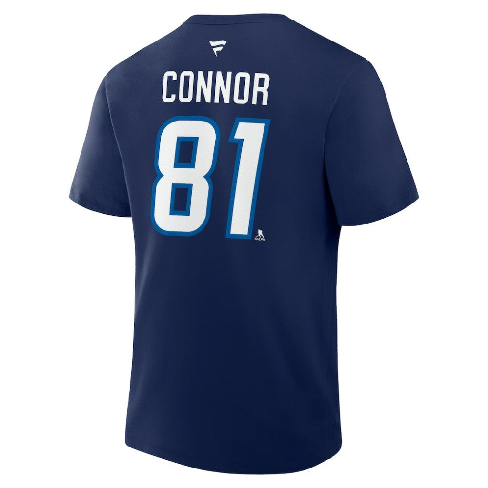 Kyle Connor Winnipeg Jets Fanatics Authentic Stack Name & Number T-Shirt - Navy T-shirts