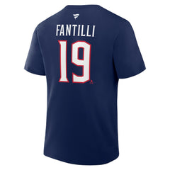 Adam Fantilli Columbus Blue Jackets Fanatics Authentic Stack Name & Number T-Shirt - Navy T-shirts