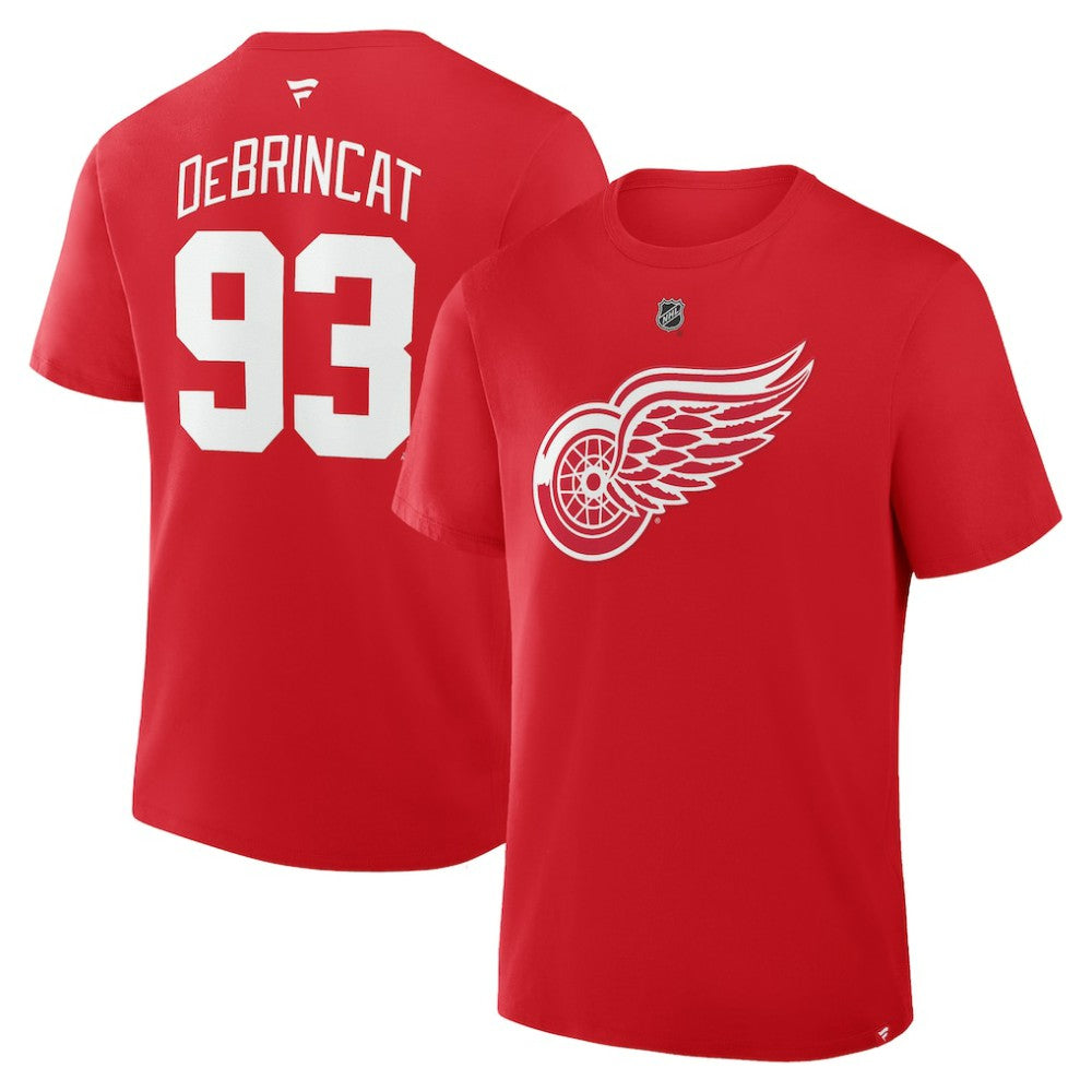 Alex DeBrincat Detroit Red Wings Fanatics Authentic Stack Name & Number T-Shirt - Red T-shirts