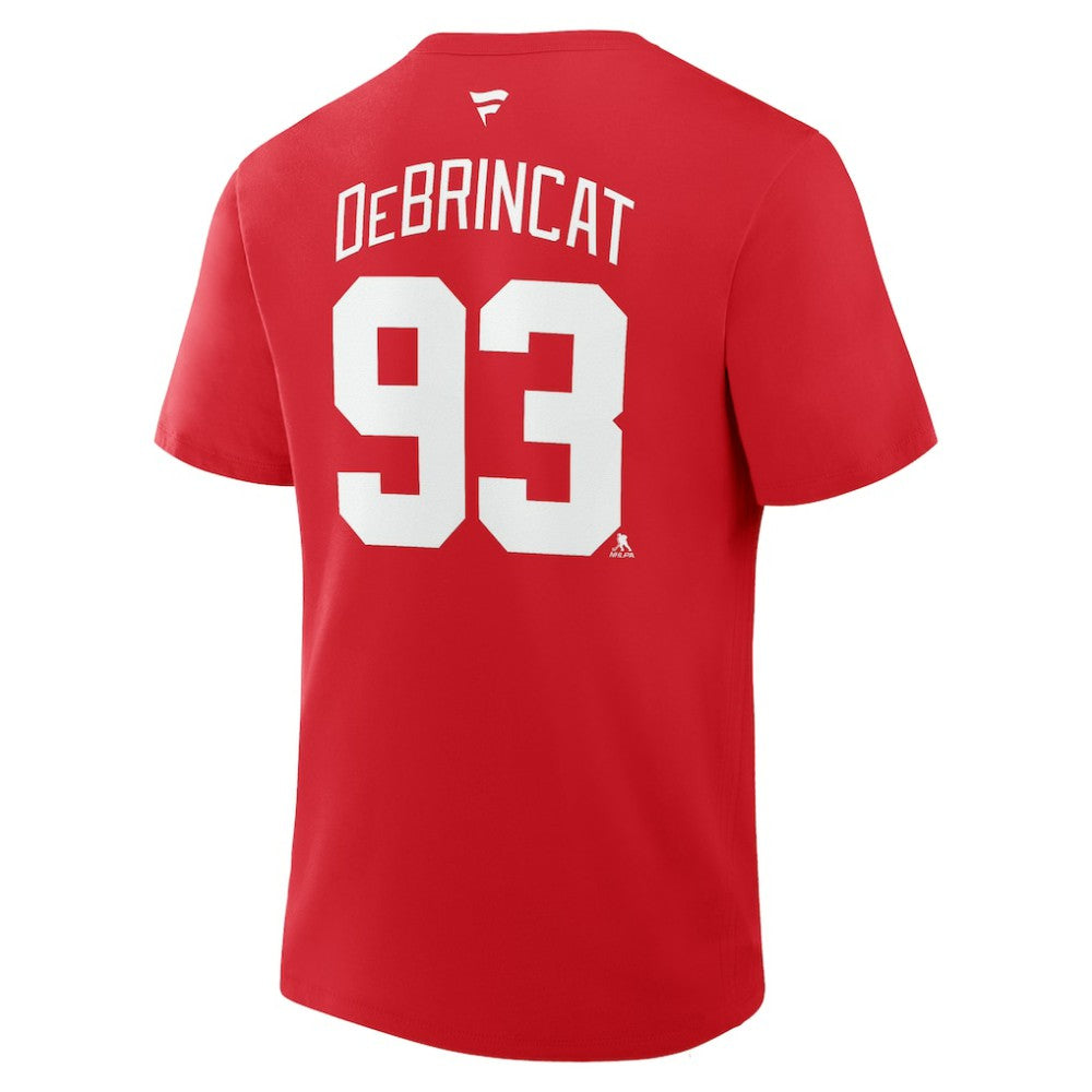 Alex DeBrincat Detroit Red Wings Fanatics Authentic Stack Name & Number T-Shirt - Red T-shirts