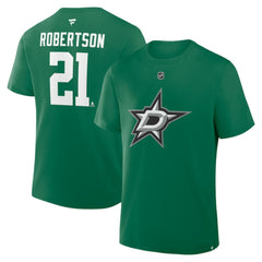 Jason Robertson Dallas Stars Fanatics Authentic Stack Name & Number T-Shirt - Kelly Green T-shirts