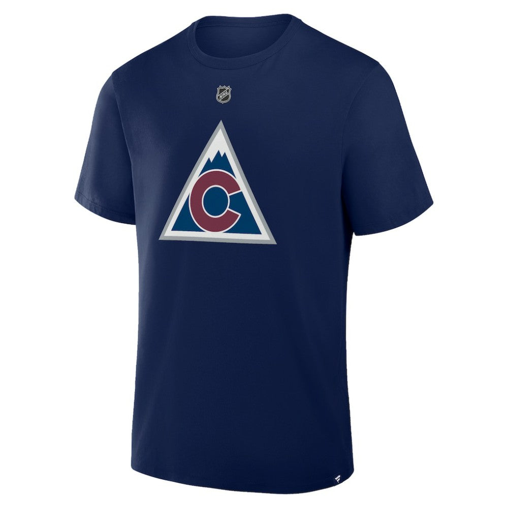 Cale Makar Colorado Avalanche Fanatics Authentic Stack Name & Number T-Shirt - Navy T-shirts