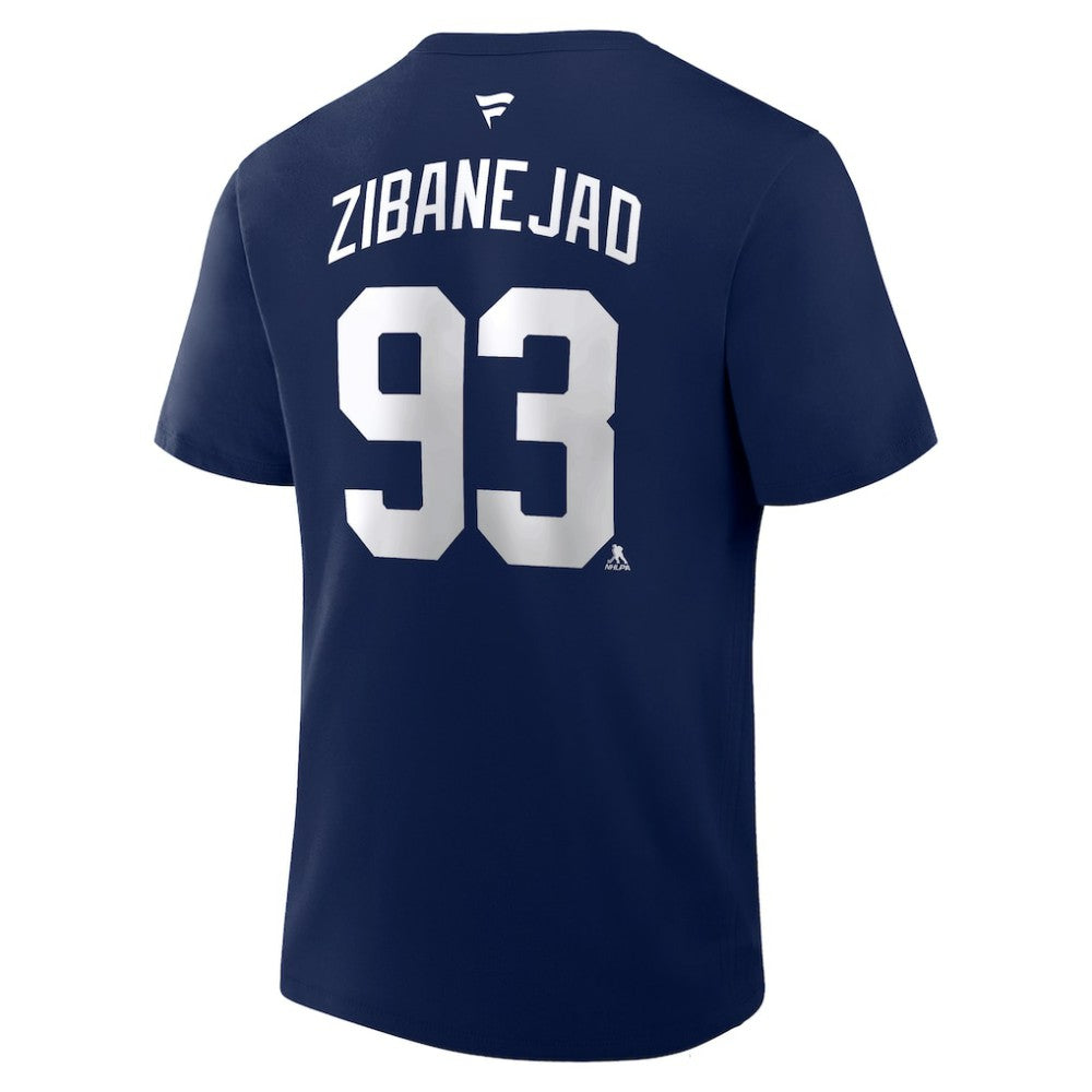 Mika Zibanejad New York Rangers Fanatics Authentic Stack Name & Number T-Shirt - Navy T-shirts