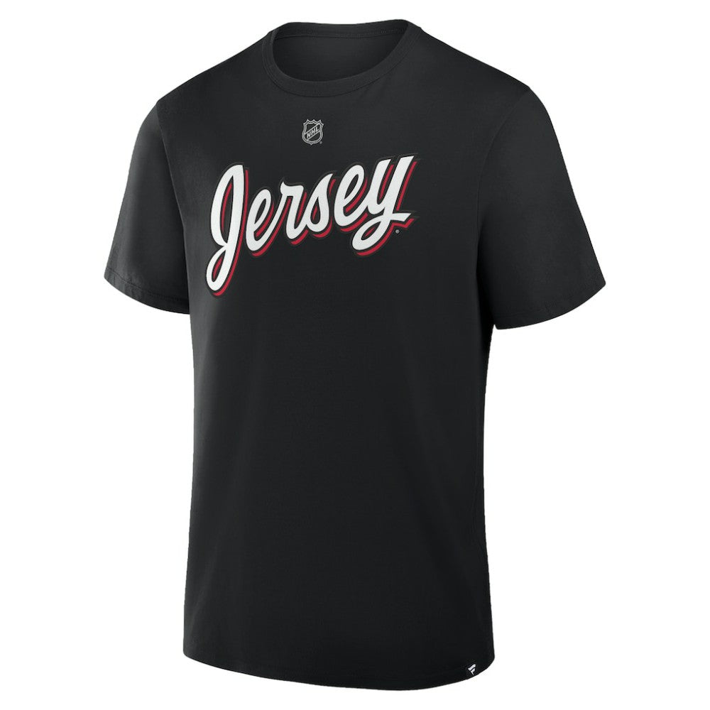 Jacob Markstrom New Jersey Devils Fanatics Authentic Stack Name & Number T-Shirt - Black T-shirts