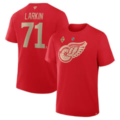 Dylan Larkin Detroit Red Wings Fanatics Authentic Stack Name & Number T-Shirt - Red T-shirts