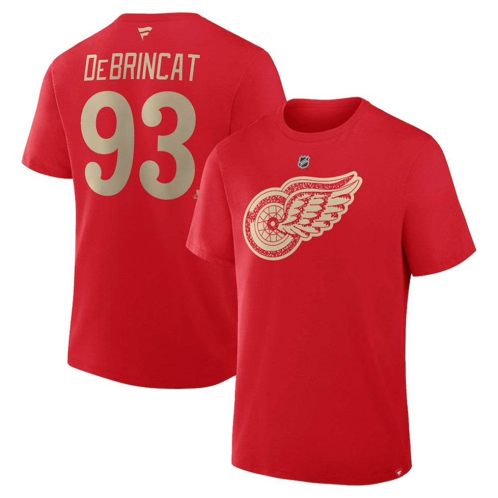 Alex DeBrincat Detroit Red Wings Fanatics Authentic Stack Name & Number T-Shirt - Red T-shirts