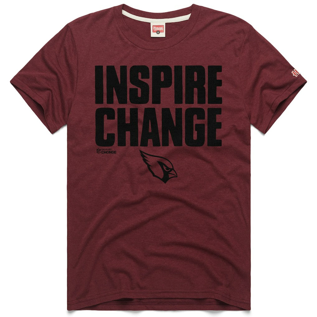 Arizona Cardinals Homage Unisex 2024 Inspire Change Tri-Blend T-Shirt - Cardinal sale