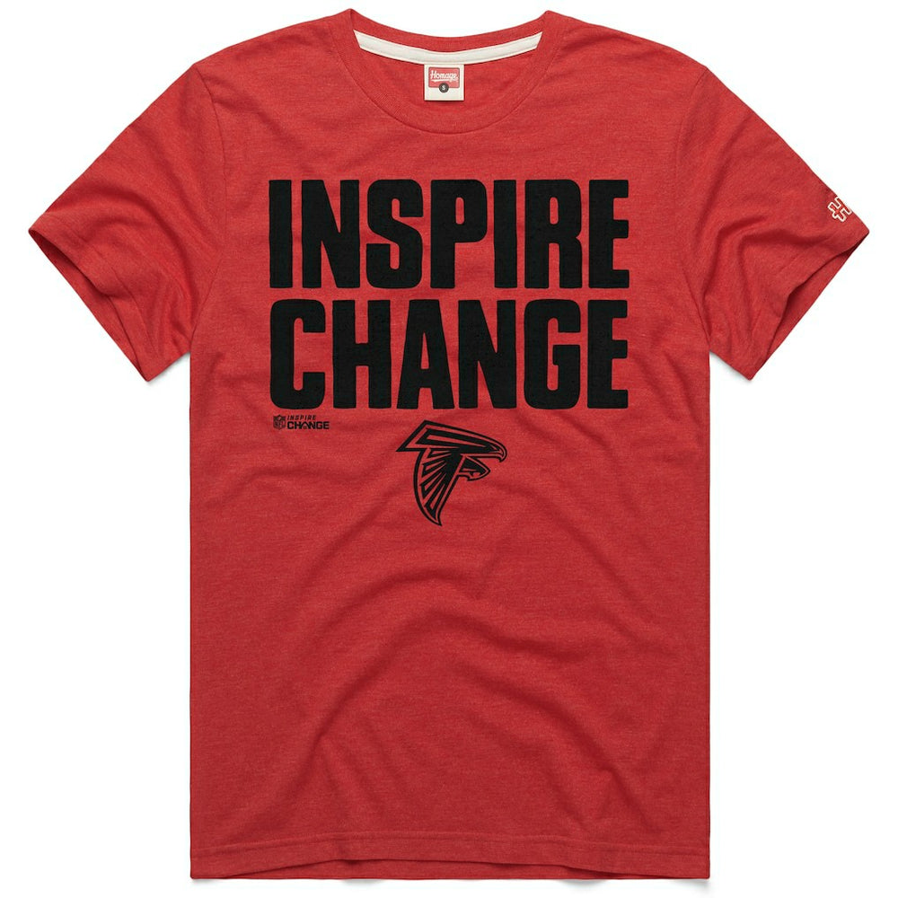 Atlanta Falcons Homage Unisex 2024 Inspire Change Tri-Blend T-Shirt - Red on sale