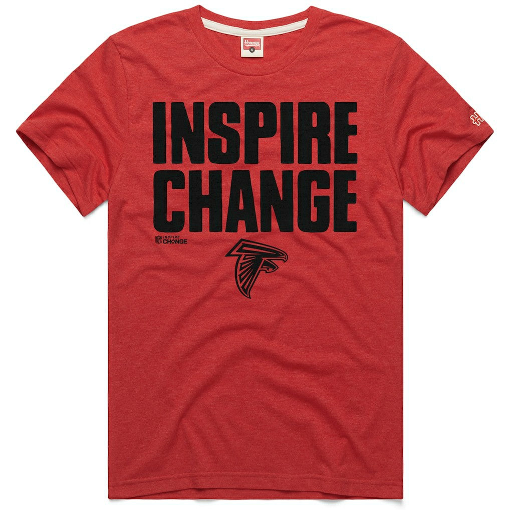 Atlanta Falcons Homage Unisex 2024 Inspire Change Tri-Blend T-Shirt - Red on sale