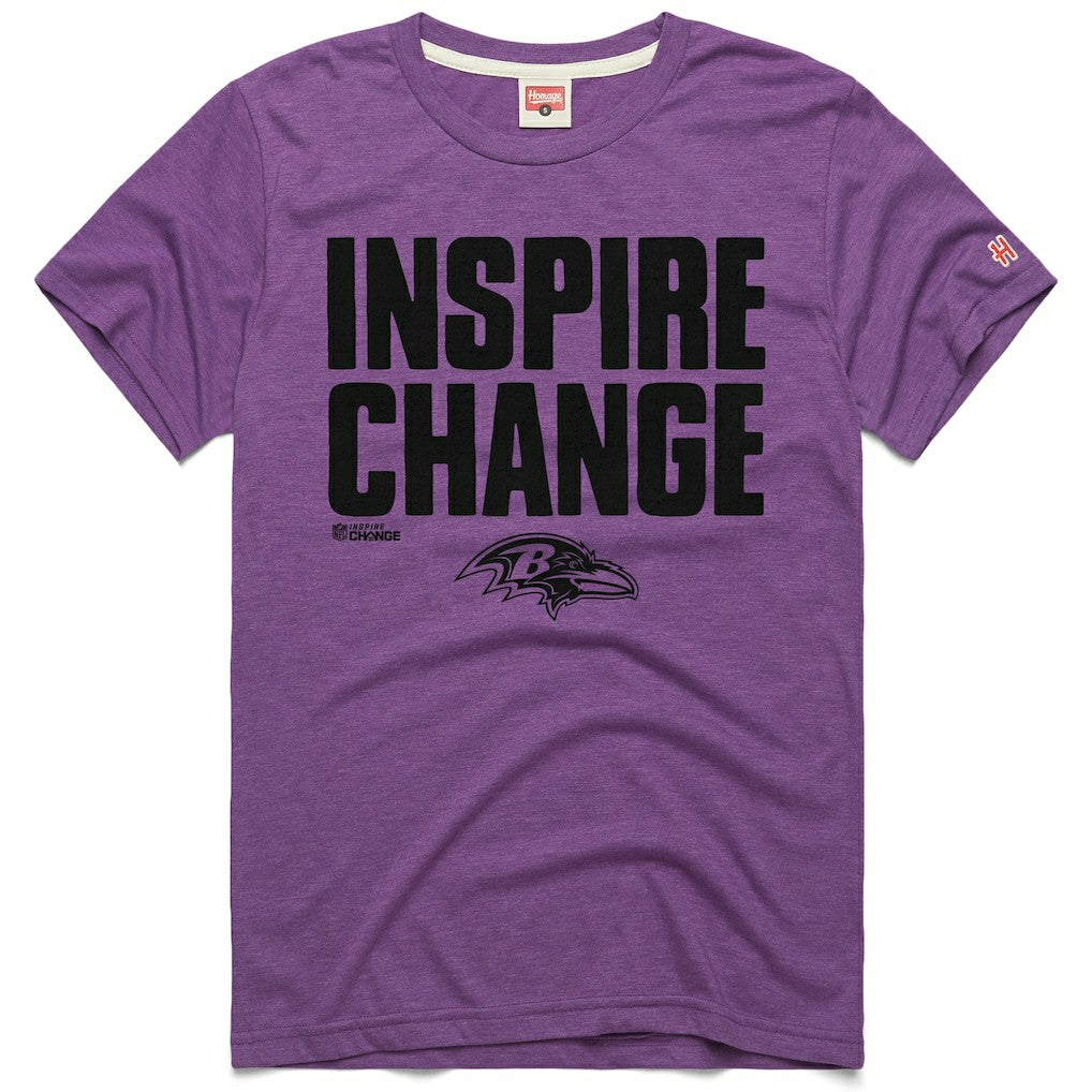 Baltimore Ravens Homage Unisex 2024 Inspire Change Tri-Blend T-Shirt - Purple for sale