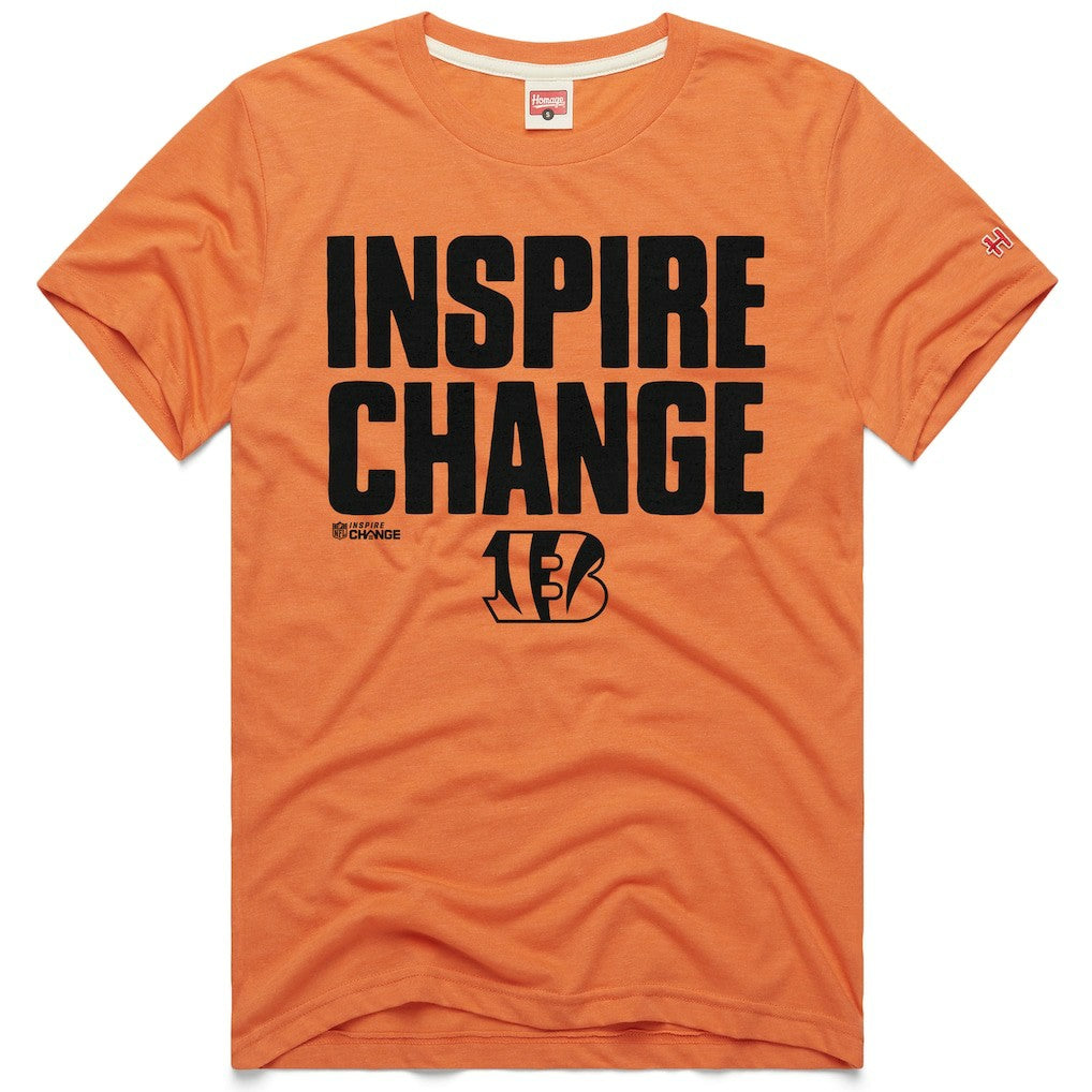 Cincinnati Bengals Homage Unisex 2024 Inspire Change Tri-Blend T-Shirt - Orange sale