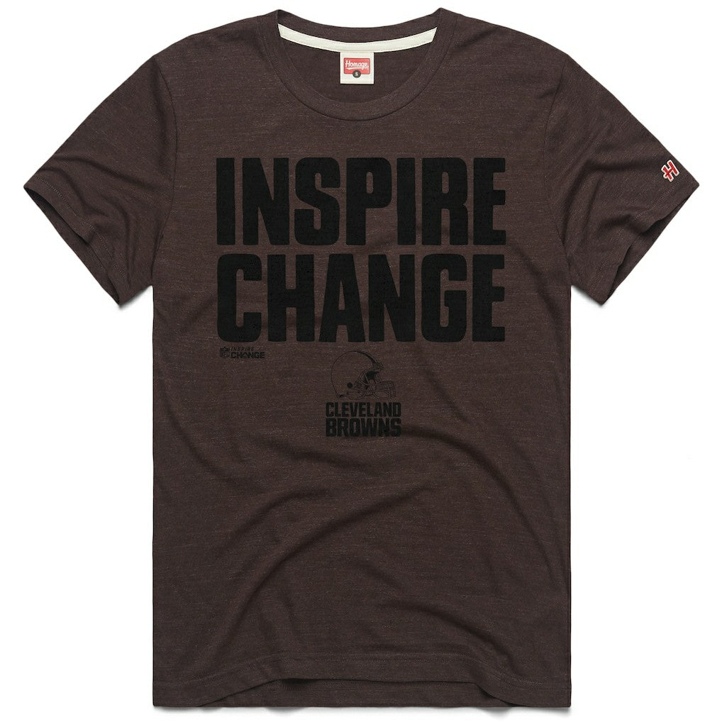Cleveland Browns Homage Unisex 2024 Inspire Change Tri-Blend T-Shirt - Brown online