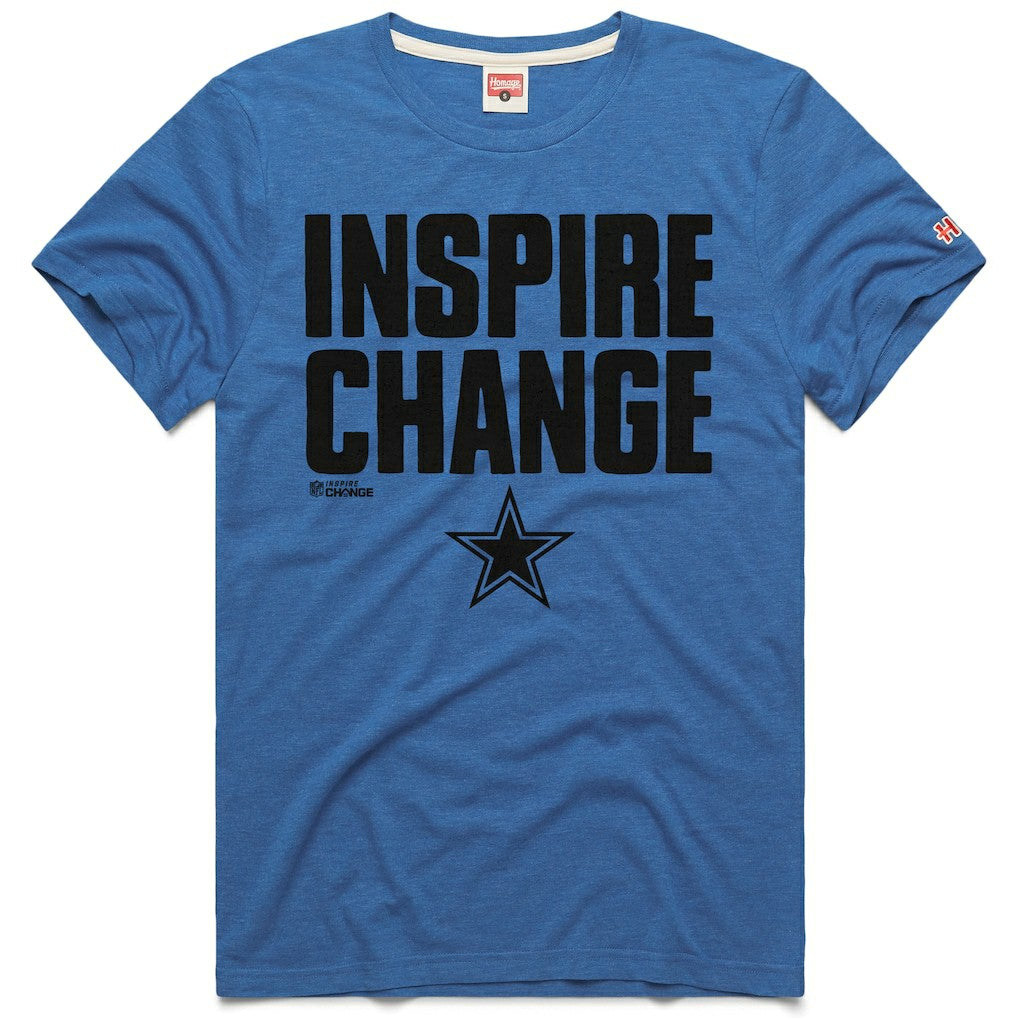 Dallas Cowboys Homage Unisex 2024 Inspire Change Tri-Blend T-Shirt - Royal outlet