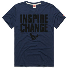 Houston Texans Homage Unisex 2024 Inspire Change Tri-Blend T-Shirt - Navy for sale