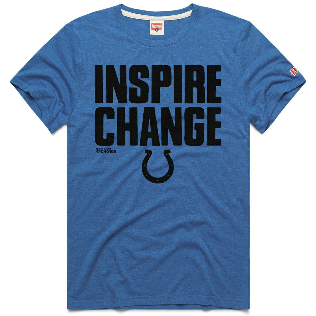Indianapolis Colts Homage Unisex 2024 Inspire Change Tri-Blend T-Shirt - Royal online