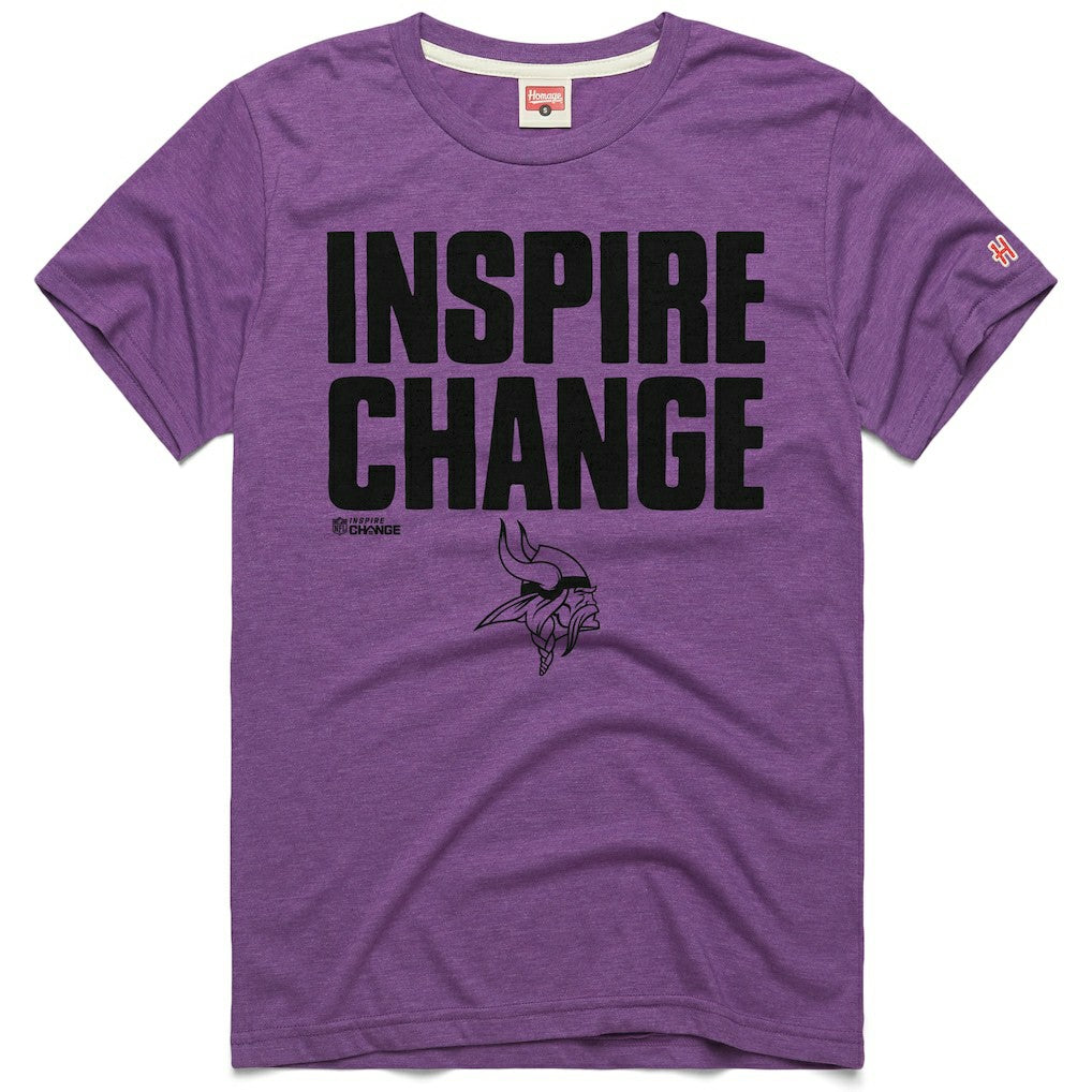 Minnesota Vikings Homage Unisex 2024 Inspire Change Tri-Blend T-Shirt - Purple on sale