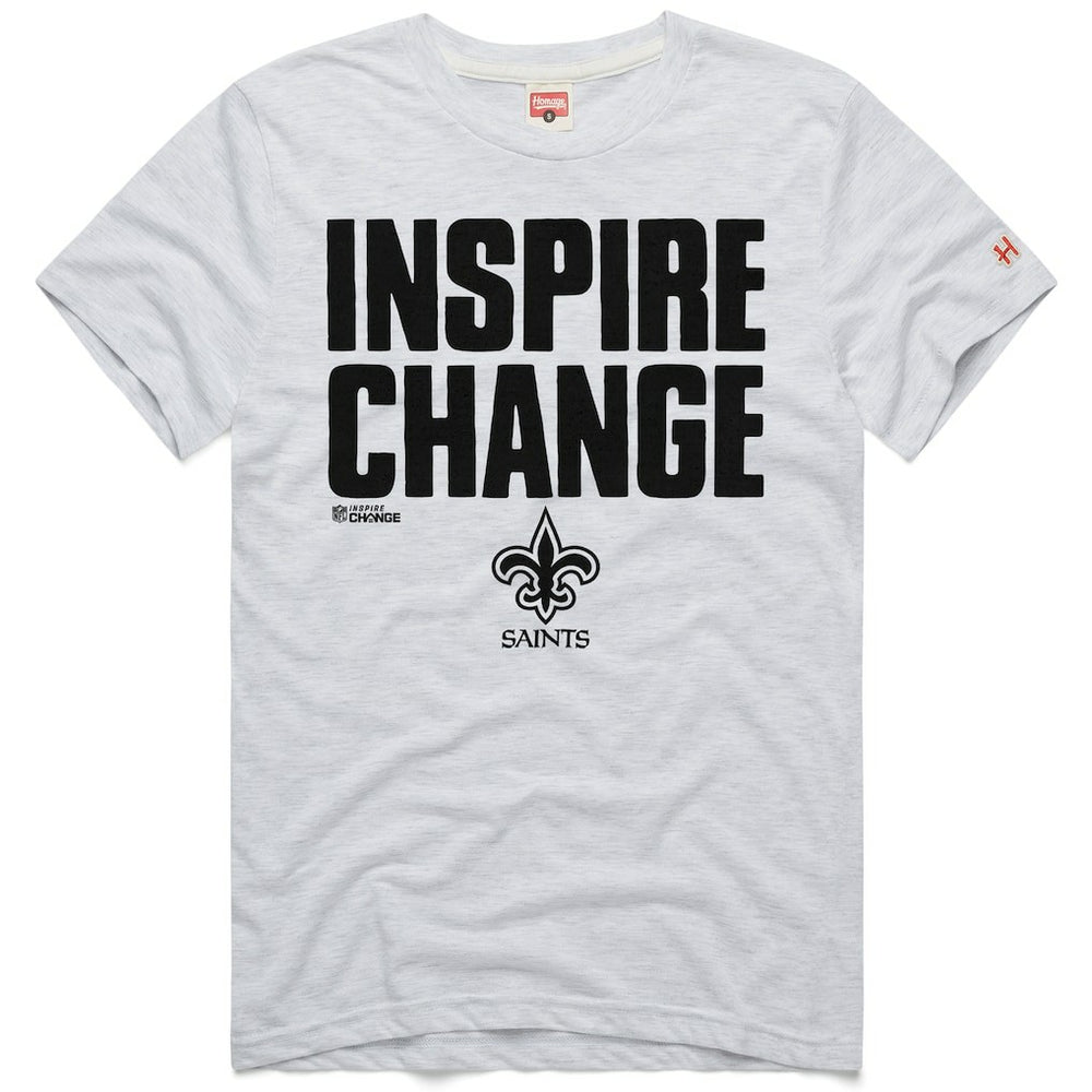 New Orleans Saints Homage Unisex 2024 Inspire Change Tri-Blend T-Shirt - Ash sale