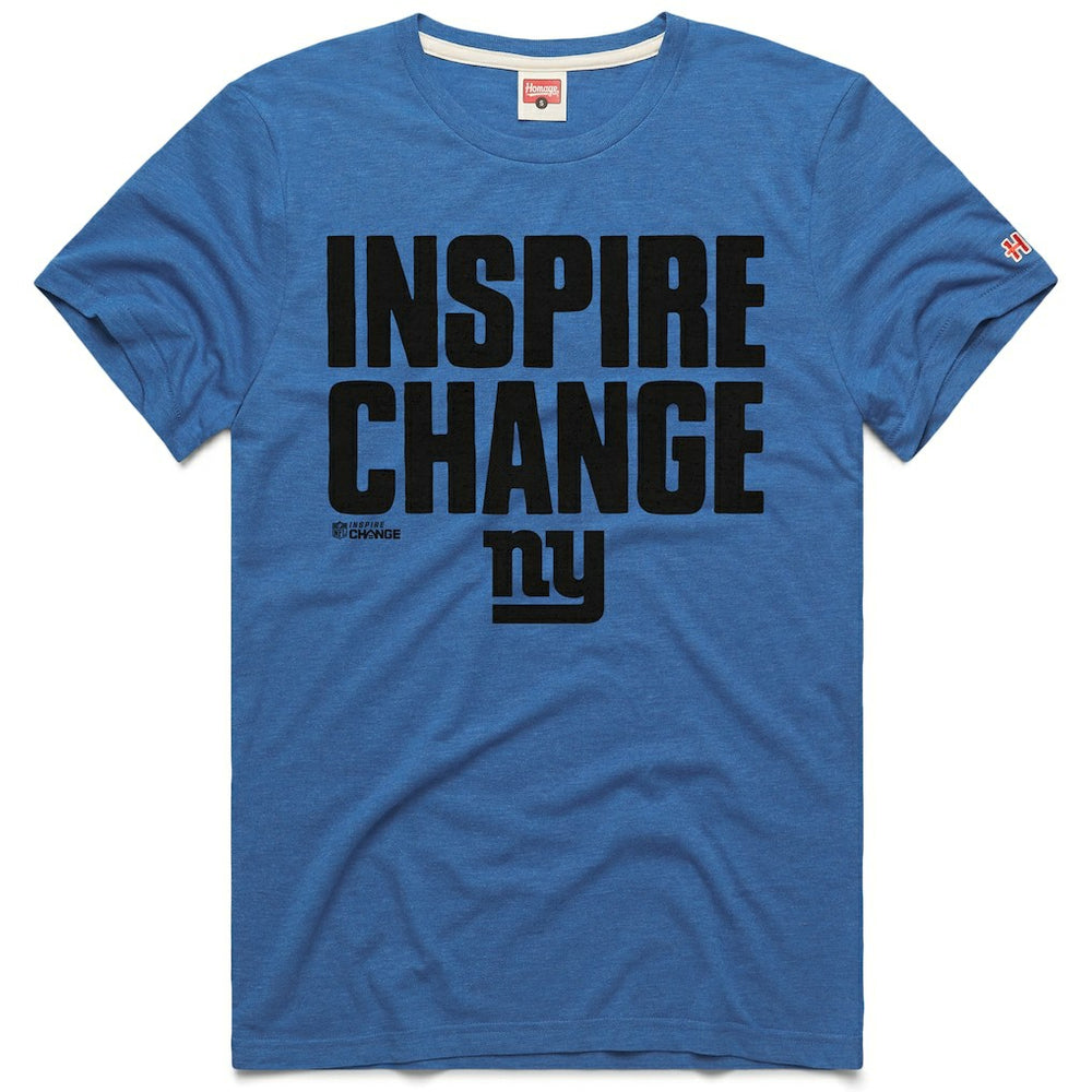 New York Giants Homage Unisex 2024 Inspire Change Tri-Blend T-Shirt - Royal sale