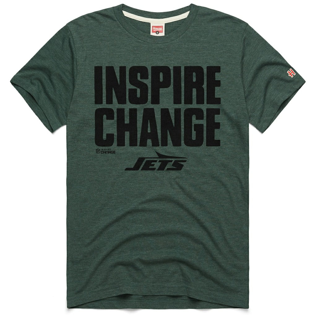 New York Jets Homage Unisex 2024 Inspire Change Tri-Blend T-Shirt - Green cheap