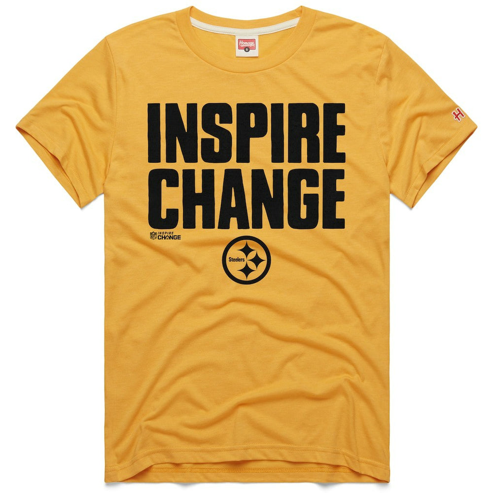 Pittsburgh Steelers Homage Unisex 2024 Inspire Change Tri-Blend T-Shirt - Gold on sale
