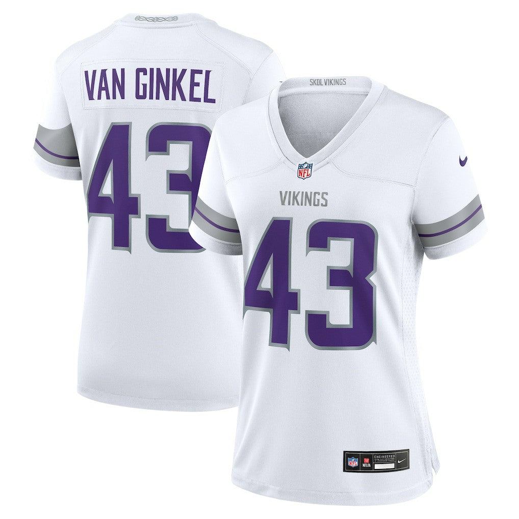 Andrew Van Ginkel Minnesota Vikings Women's Alternate Game Jersey - White discount