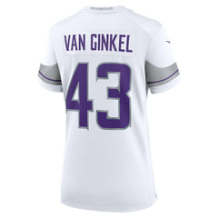 Andrew Van Ginkel Minnesota Vikings Women's Alternate Game Jersey - White discount