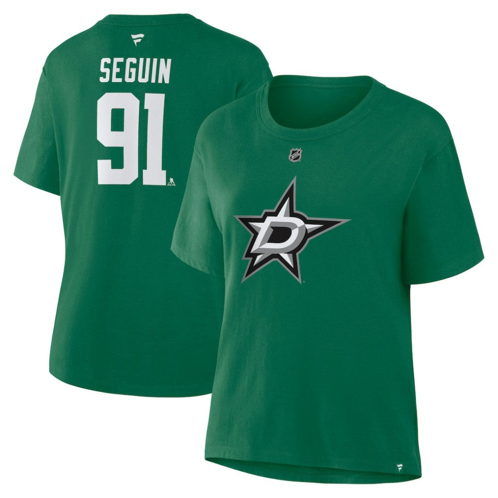 Tyler Seguin Dallas Stars Fanatics Women's Authentic Stack Name & Number T-Shirt - Kelly Green T-shirts