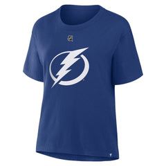 Nikita Kucherov Tampa Bay Lightning Fanatics Women's Authentic Stack Name & Number T-Shirt - Blue T-shirts