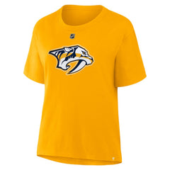 Filip Forsberg Nashville Predators Fanatics Women's Authentic Stack Name & Number T-Shirt - Gold T-shirts