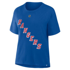 Artemi Panarin New York Rangers Fanatics Women's Authentic Stack Name & Number T-Shirt - Blue T-shirts