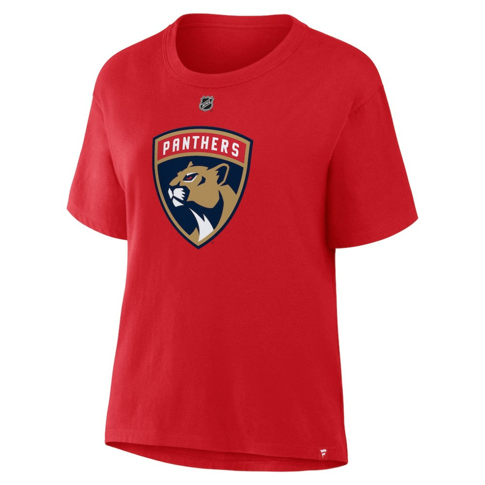 Matthew Tkachuk Florida Panthers Fanatics Women's Authentic Stack Name & Number T-Shirt - Red T-shirts