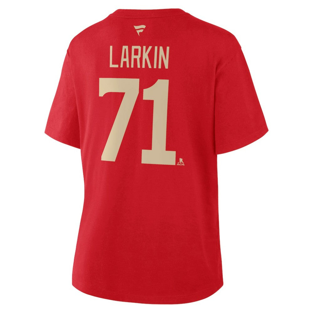 Dylan Larkin Detroit Red Wings Fanatics Women's Authentic Stack Name & Number T-Shirt - Red T-shirts