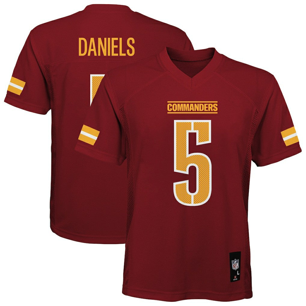 Jayden Daniels Washington Commanders Youth Replica Player Jersey - Burgundy outlet