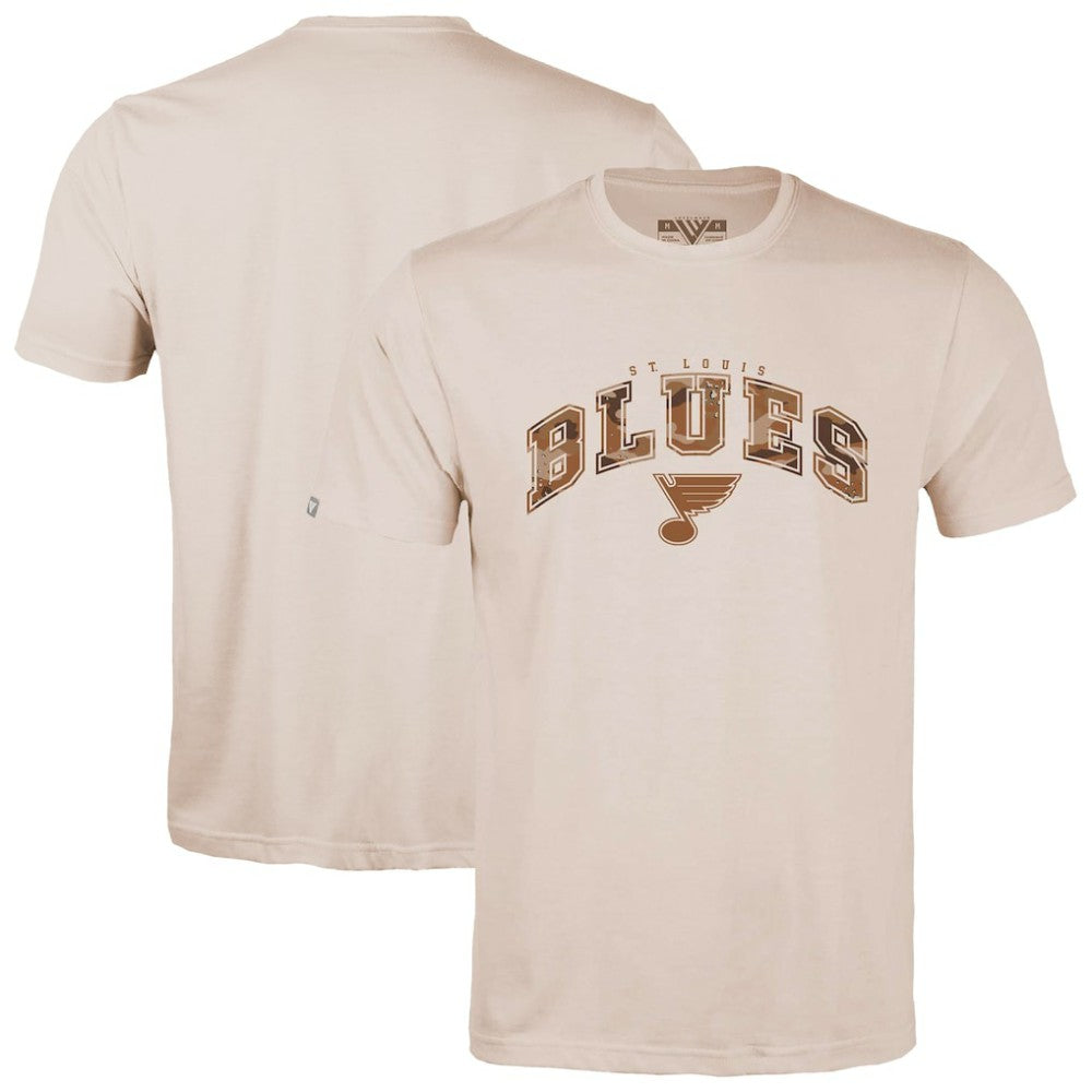 St. Louis Blues Levelwear Desert Camo Richmond Decoy T-Shirt - Khaki T-shirts
