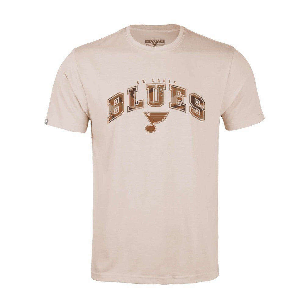 St. Louis Blues Levelwear Desert Camo Richmond Decoy T-Shirt - Khaki T-shirts