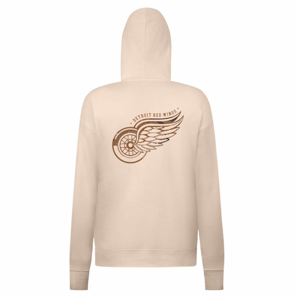 Detroit Red Wings Levelwear Women's Desert Camo Adorn Battalion Pullover Hoodie - Khaki Hoodies