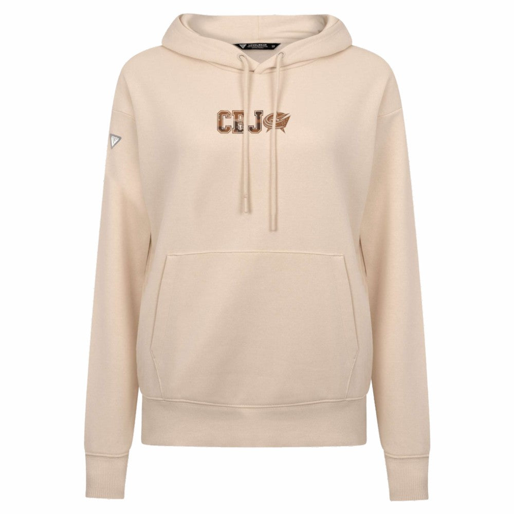 Columbus Blue Jackets Levelwear Women's Desert Camo Adorn Battalion Pullover Hoodie - Khaki Hoodies